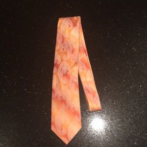 Men’s Pronto Uomo Orange Patterned Tie